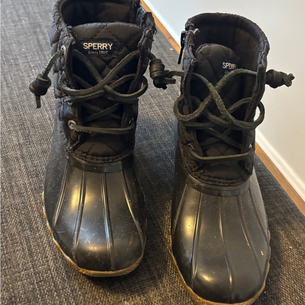 Sperry Kids Black Rain Boots